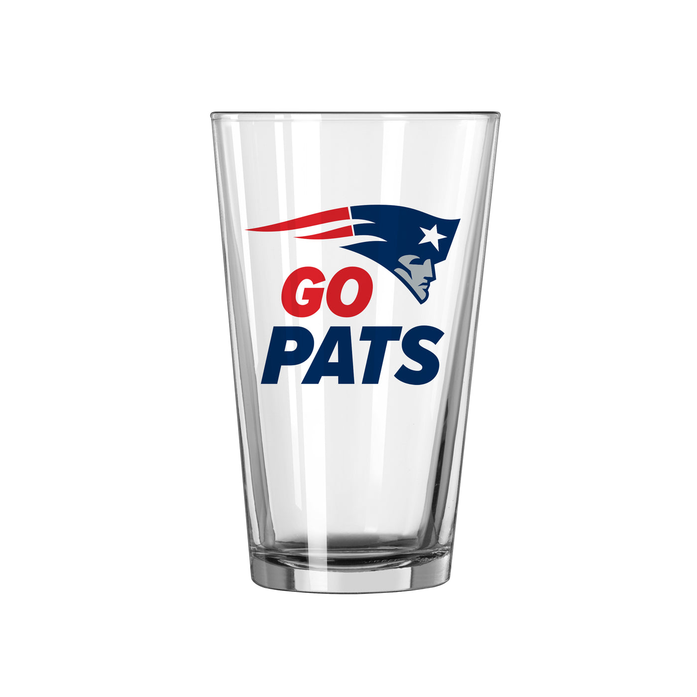 New England Patriots 16oz Slogan Pint Glass