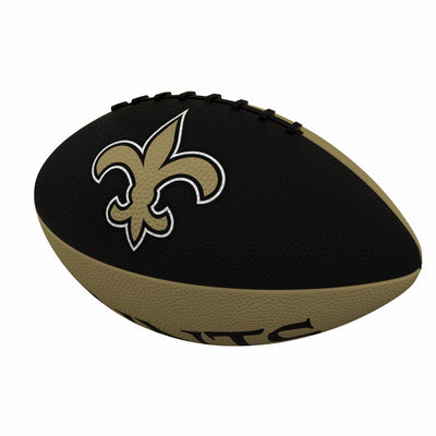 New Orleans Saints Pinwheel Logo Junior-Size Rubber Football - Logo Brands