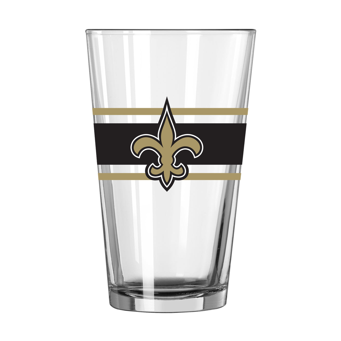 New Orleans Saints 16oz Stripe Pint Glass