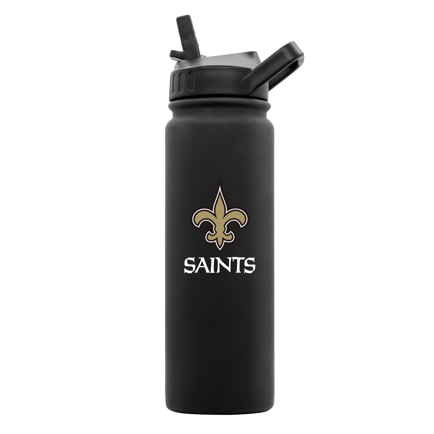 New Orleans Saints 24oz Black Soft Touch Bottle