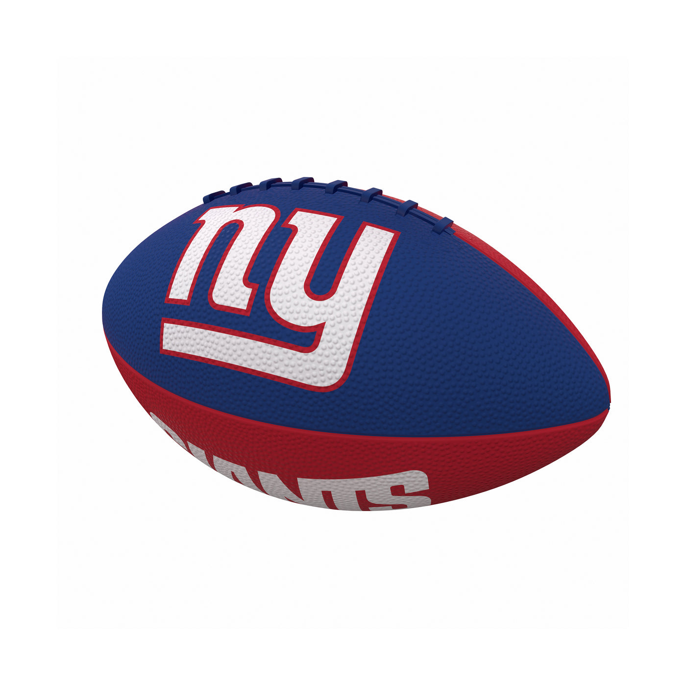 New York Giants Pinwheel Logo Junior-Size Rubber Football - Logo Brands