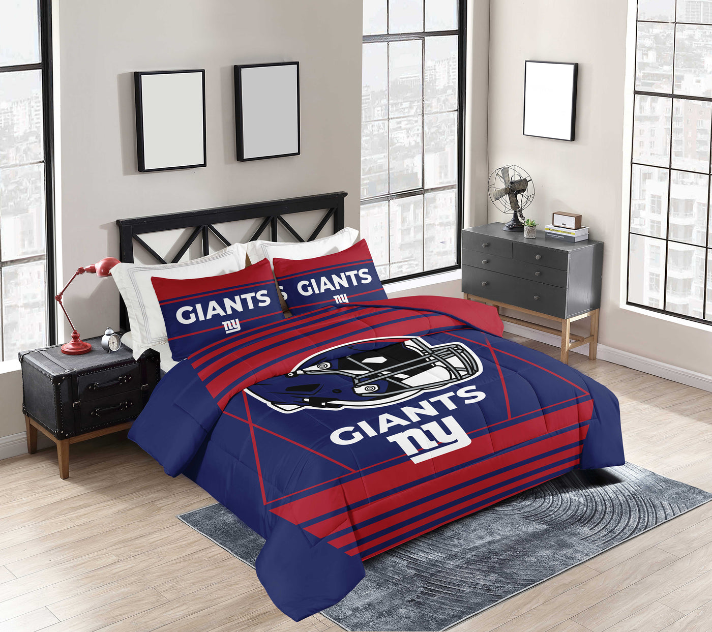 New York Giants Crosser Comforter Set Full/Queen
