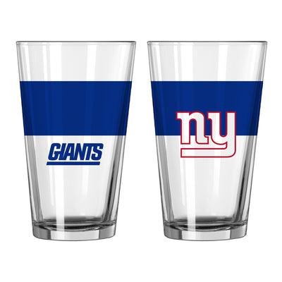 New York Giants 16oz Colorblock Pint Glass - Logo Brands