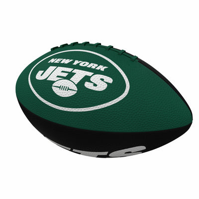 New York Jets Pinwheel Logo Junior-Size Rubber Football - Logo Brands