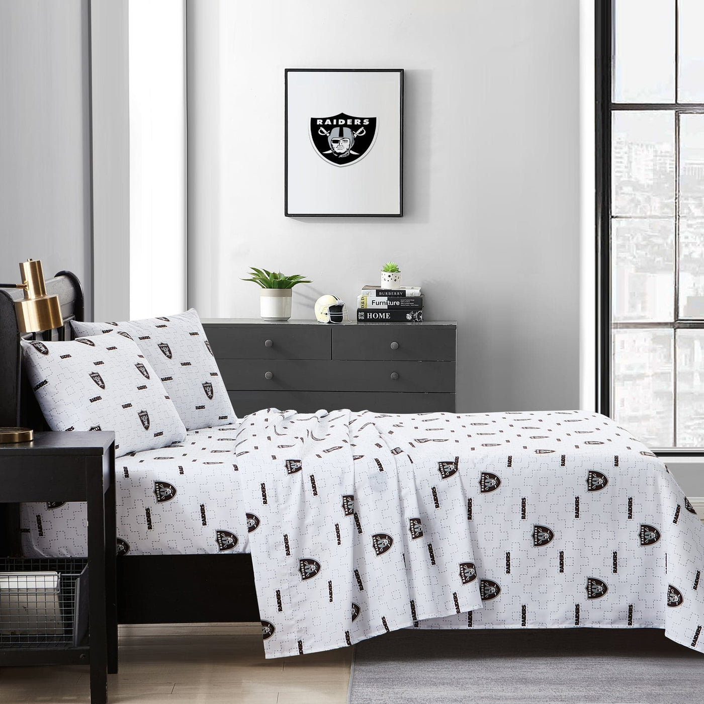 Las Vegas Raiders Scatter Sheet Set Full - Logo Brands