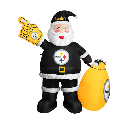 Pittsburgh Steelers Santa Claus Yard Inflatable - Logo Brands