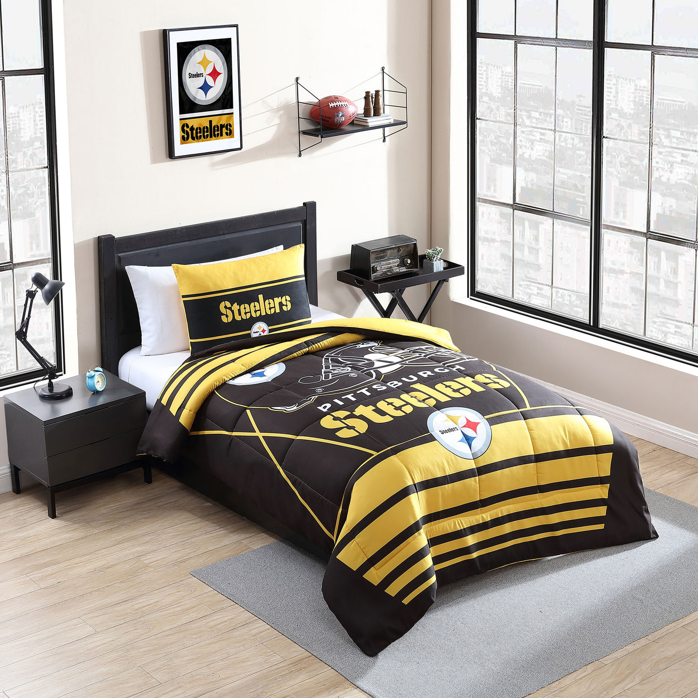 Pittsburgh Steelers Crosser Comforter Set Twin