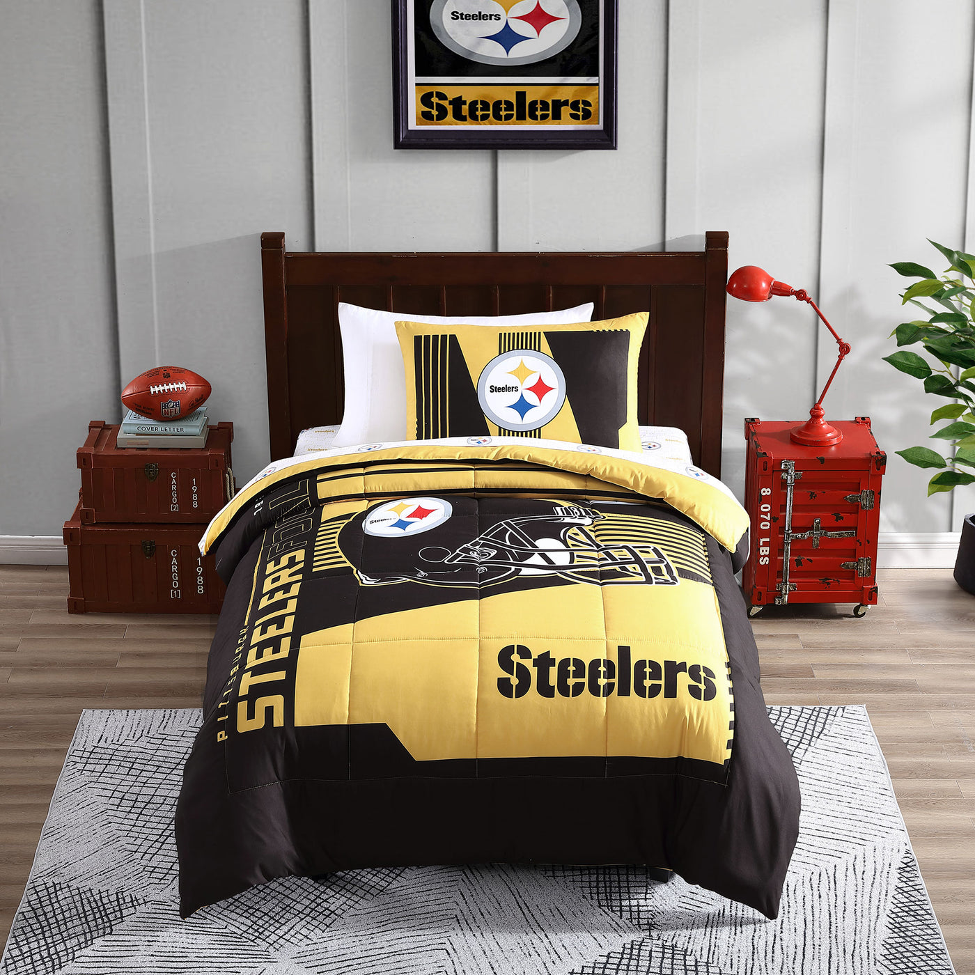 Pittsburgh Steelers Status Bed In A Bag Twin
