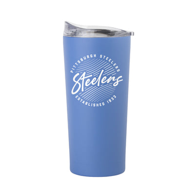 Pittsburgh Steelers 20oz Retro Script Arctic Powder Coat Tumbler - Logo Brands