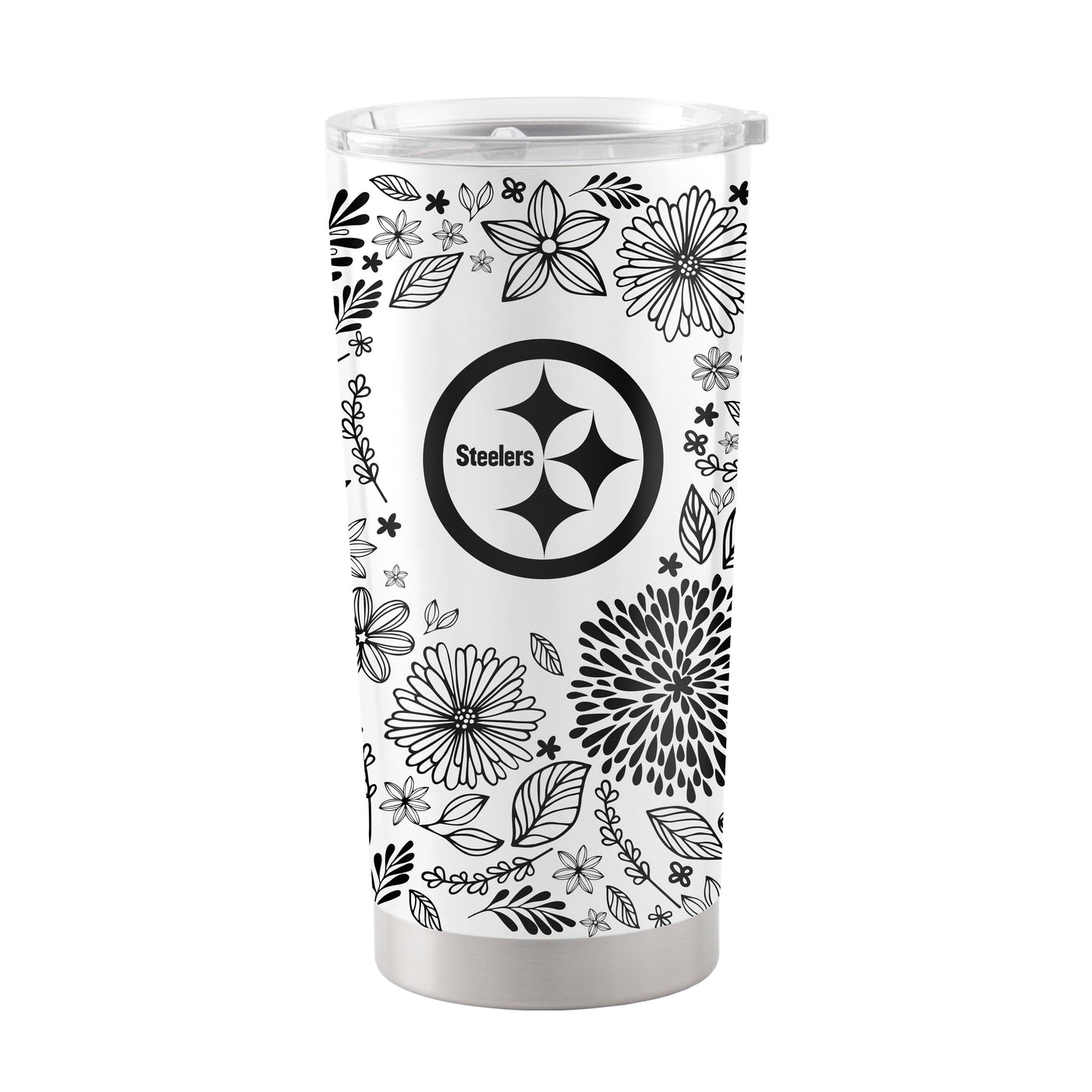 Pittsburgh Steelers 20oz Botanical Stainless Steel Tumbler - Logo Brands