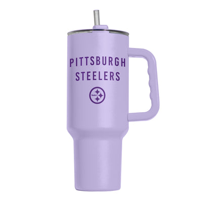 Pittsburgh Steelers 40oz Tonal Lavender Powder Coat Tumbler - Logo Brands