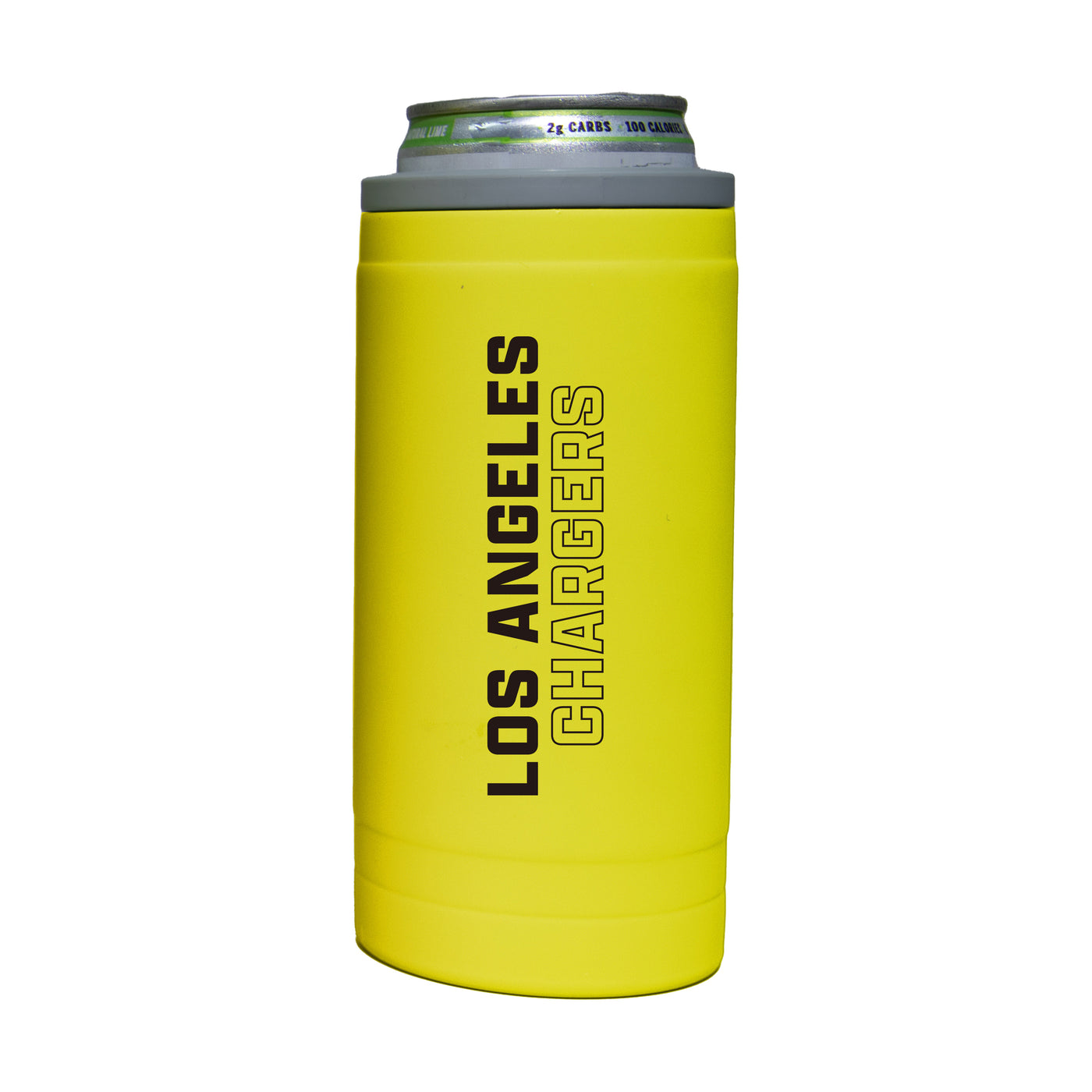 LA Chargers 12oz Cru Stacked Soft Touch Slim Coolie