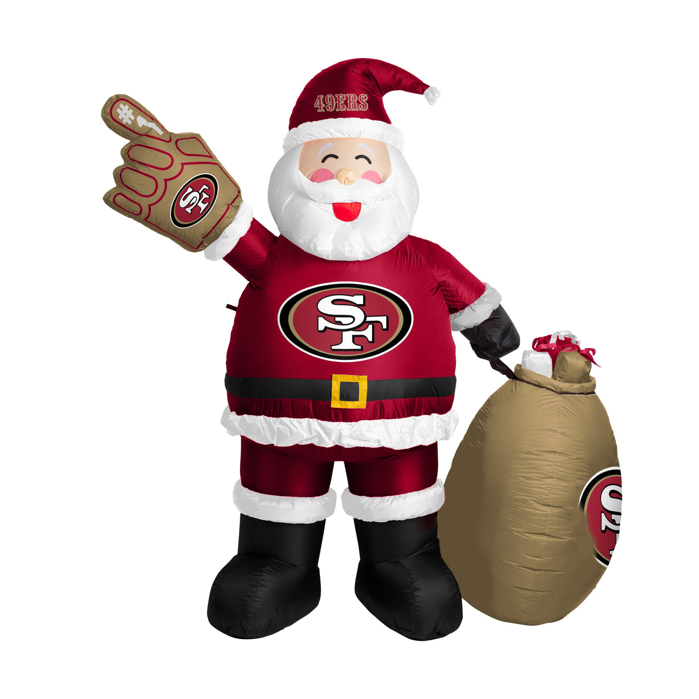 San Francisco 49ers Santa Claus Yard Inflatable - Logo Brands