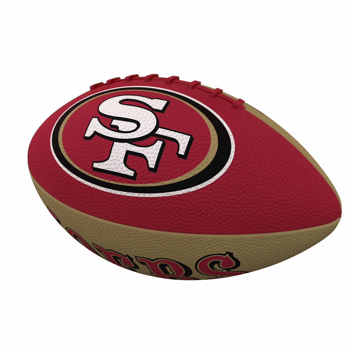 San Francisco 49ers Pinwheel Logo Junior-Size Rubber Football - Logo Brands