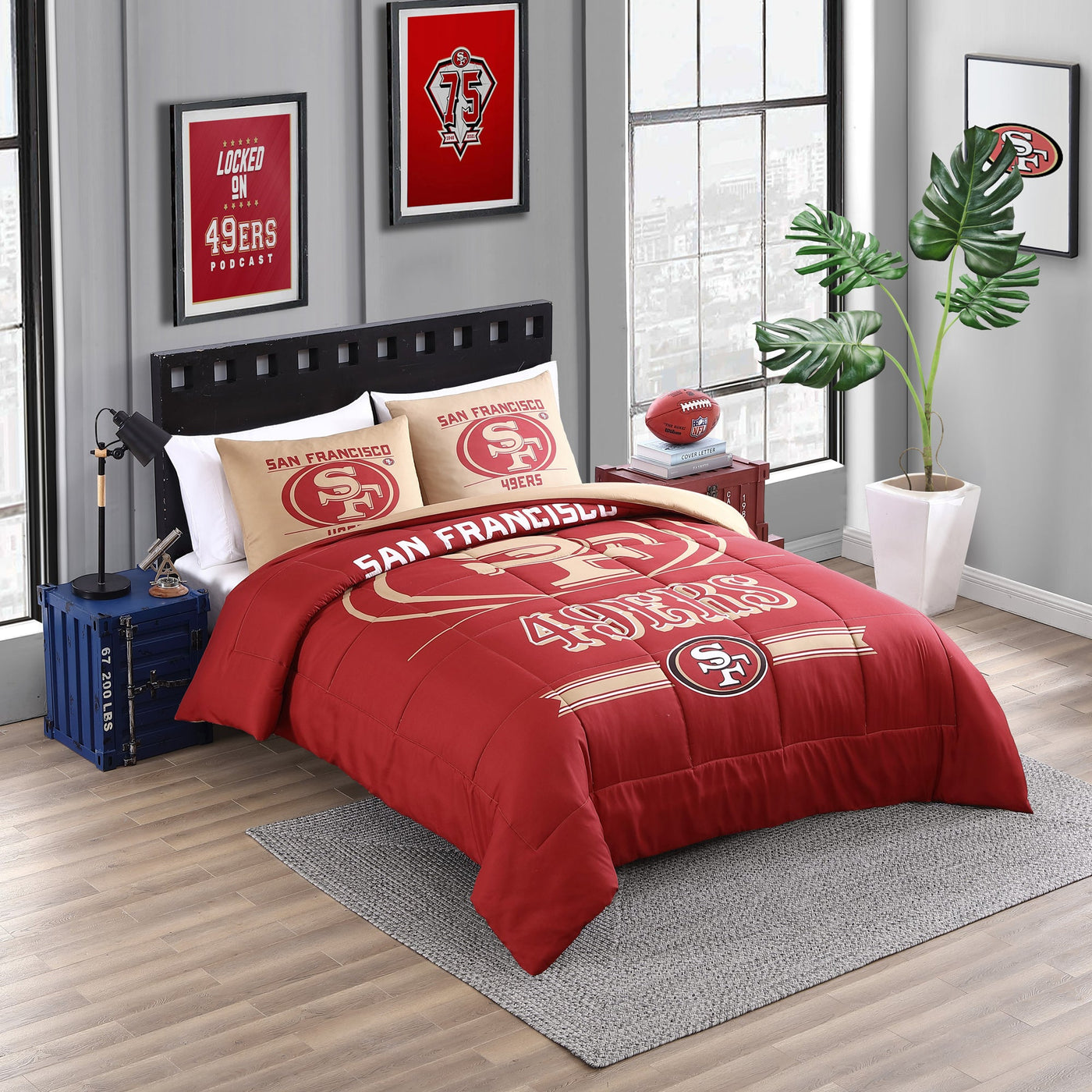 San Francisco 49ers Command Comforter Set Full/Queen