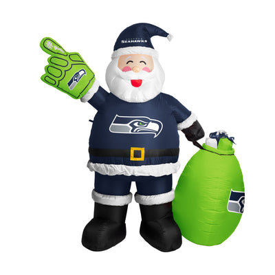 Seattle Seahawks Santa Claus Yard Inflatable - Logo Brands