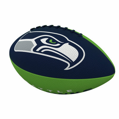 Seattle Seahawks Pinwheel Logo Junior-Size Rubber Football - Logo Brands