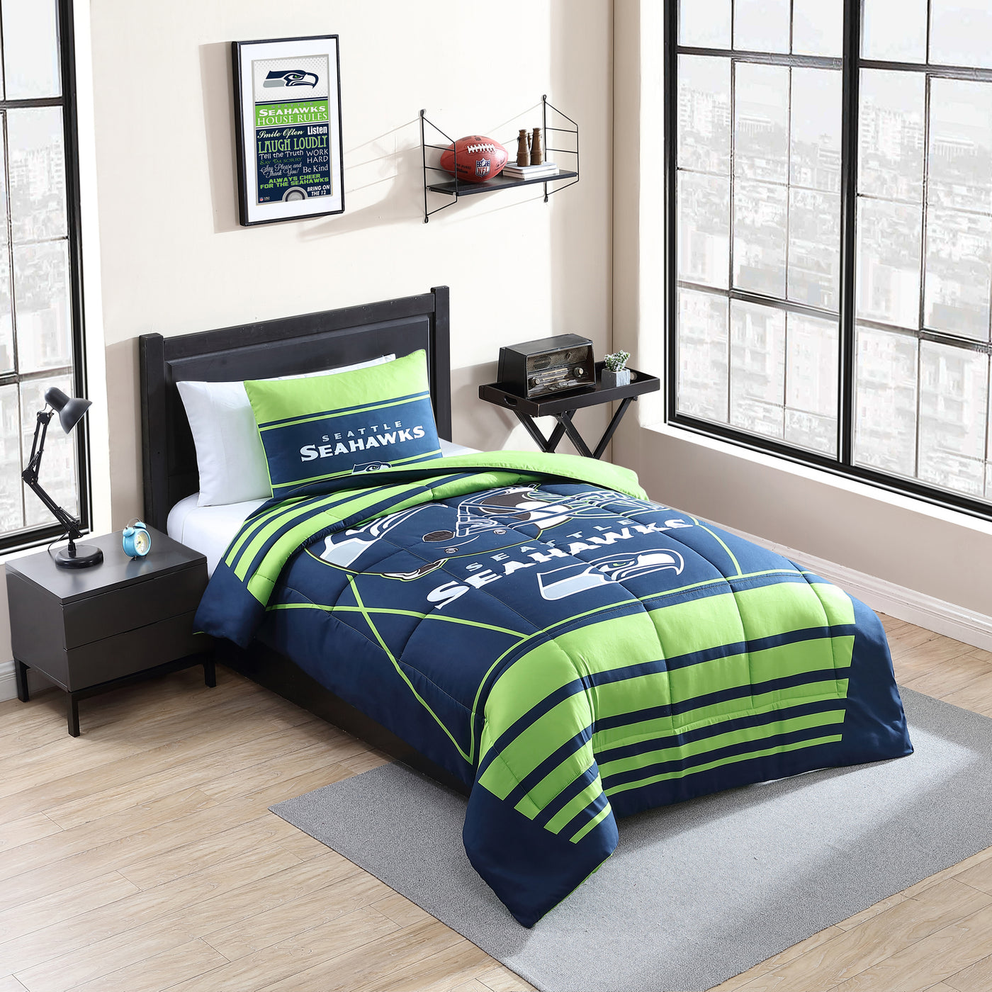 Seattle Seahawks Crosser Comforter Set Twin