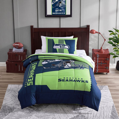 Seattle Seahawks Status Bed In A Bag Twin - Logo Brands