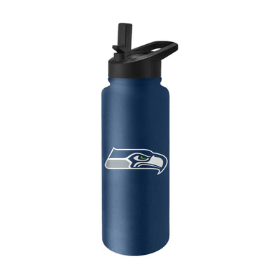 Seattle Seahawks 34oz Logo Quencher Water Bottle - Logo Brands