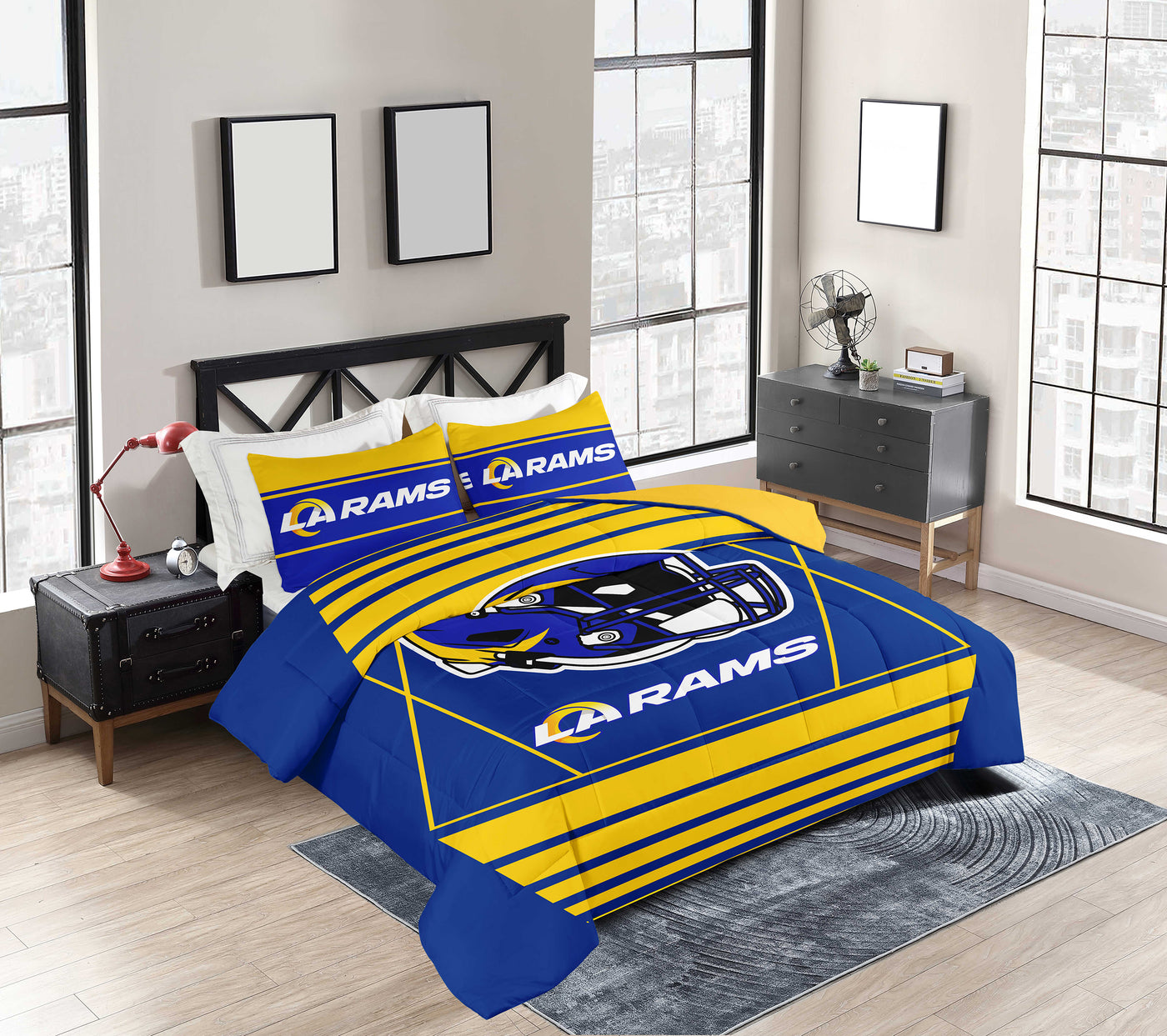 LA Rams Crosser Comforter Set Full/Queen