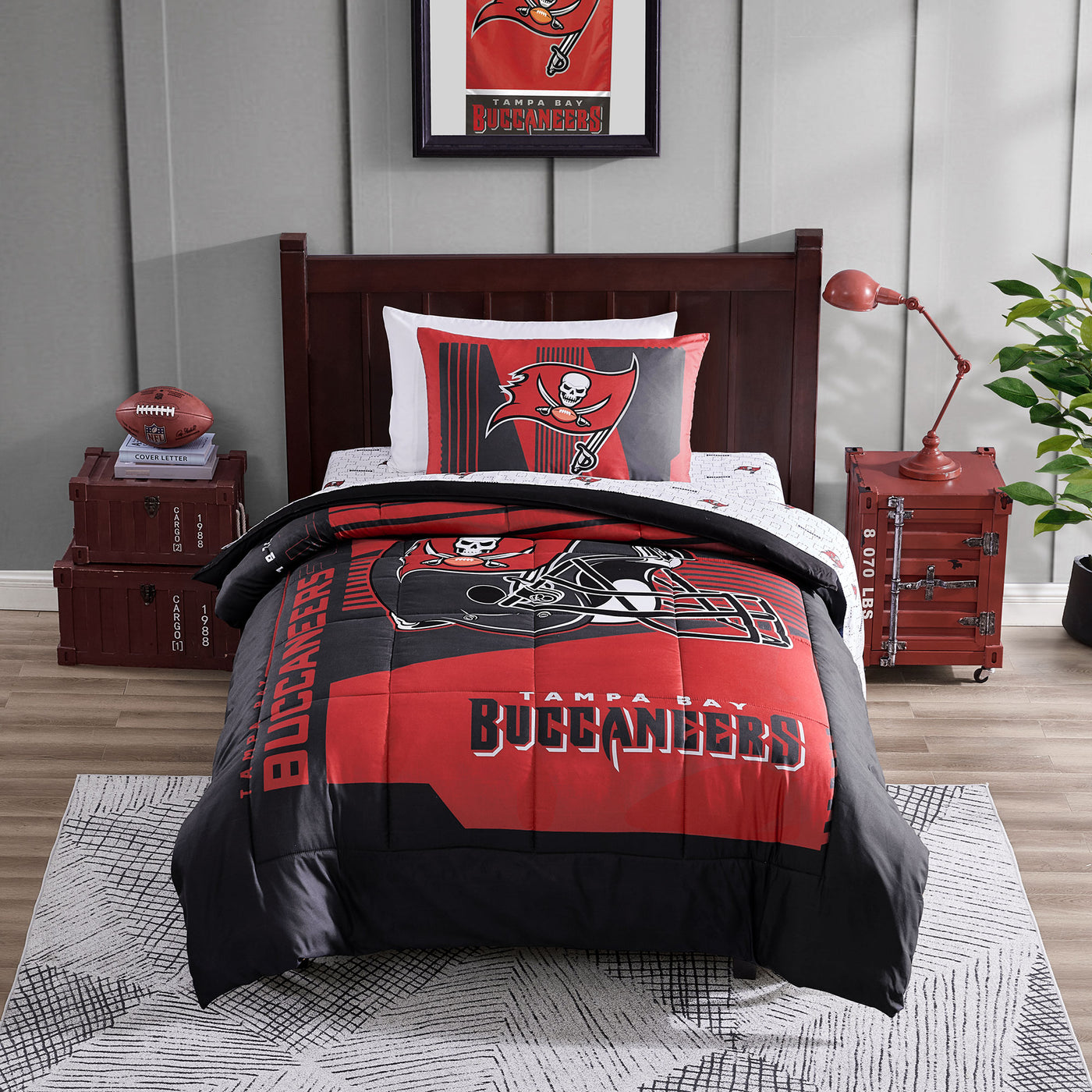 Tampa Bay Buccaneers Status Bed In A Bag Twin - Logo Brands