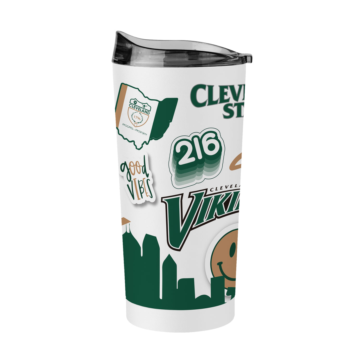 Cleveland State 20oz Native Powder Coat Tumbler - Logo Brands