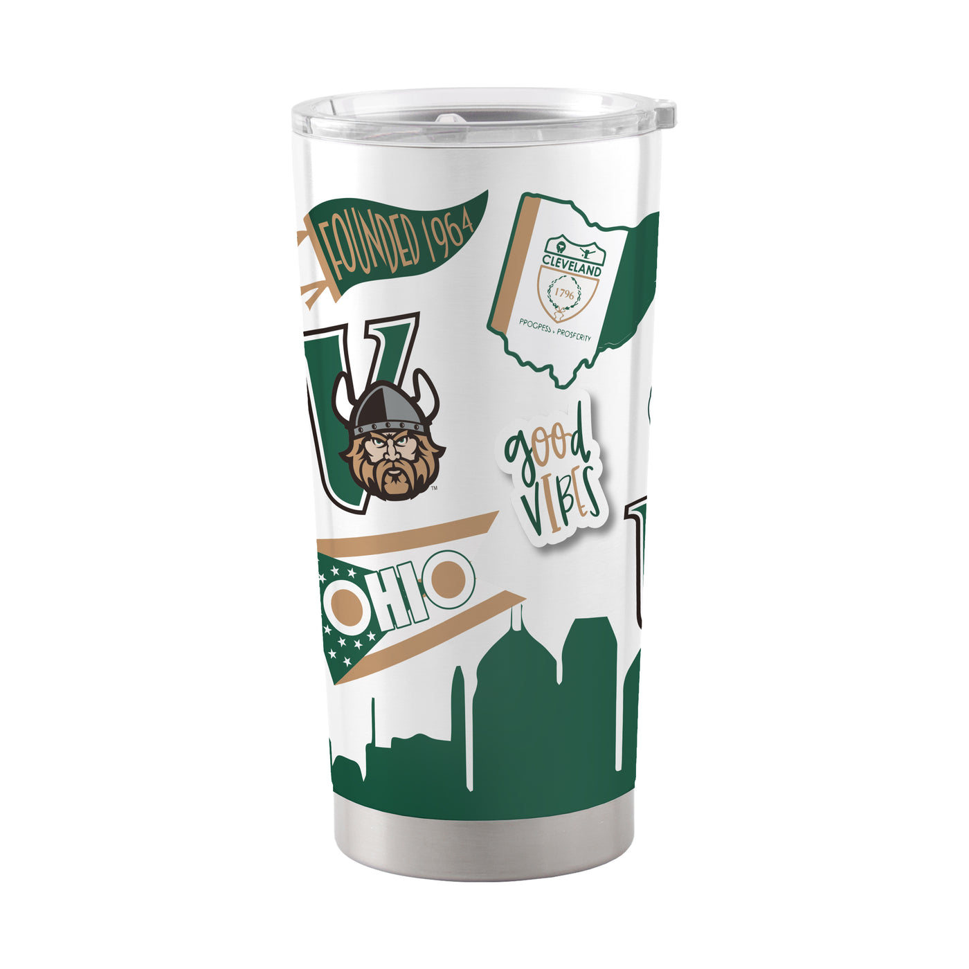 Cleveland State 20oz Native Stainless Tumbler