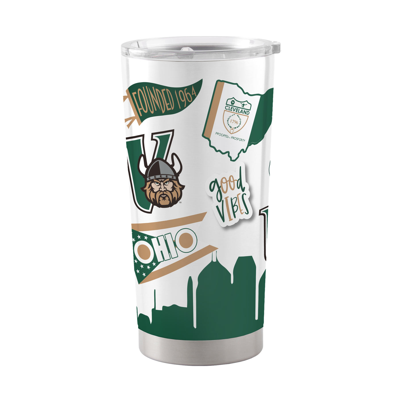 Cleveland State 20oz Native Stainless Tumbler - Logo Brands