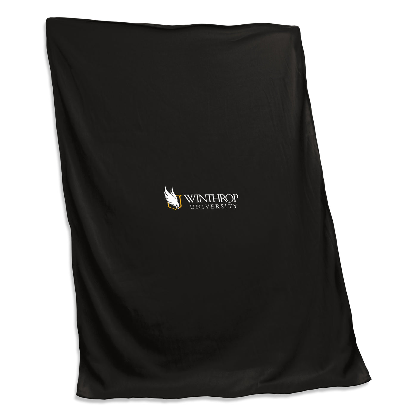 Winthrop U Black Screened Sweatshirt Blanket - Logo Brands