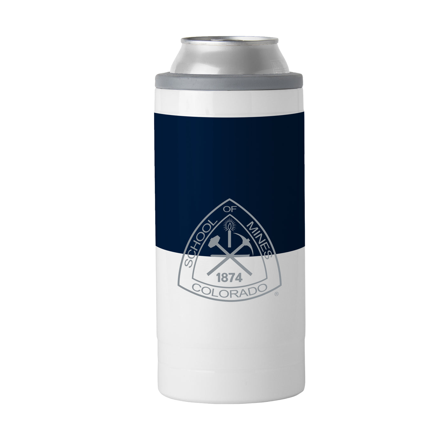 Colorado School of Mines 12oz Colorblock Slim Can Coolie - Logo Brands