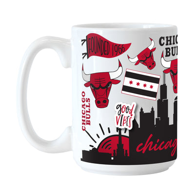 Chicago Bulls 15oz Native Sublimated Mug - Logo Brands