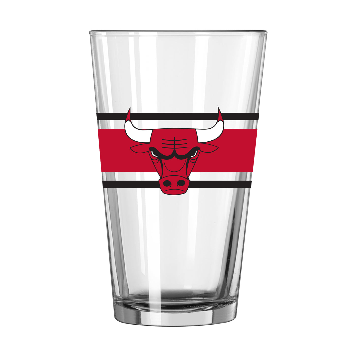 Chicago Bulls 16oz Stripe Pint Glass