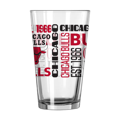 Chicago Bulls 16oz Spirit Pint Glass - Logo Brands