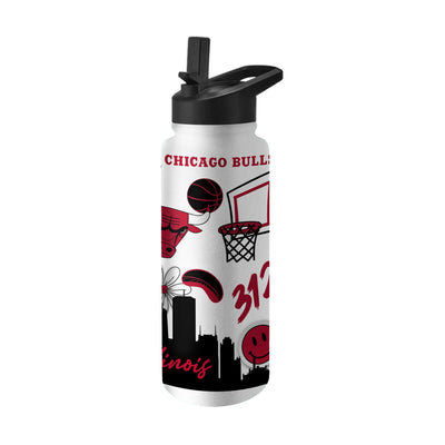 Chicago Bulls 34oz Native Quencher Bottle - Logo Brands