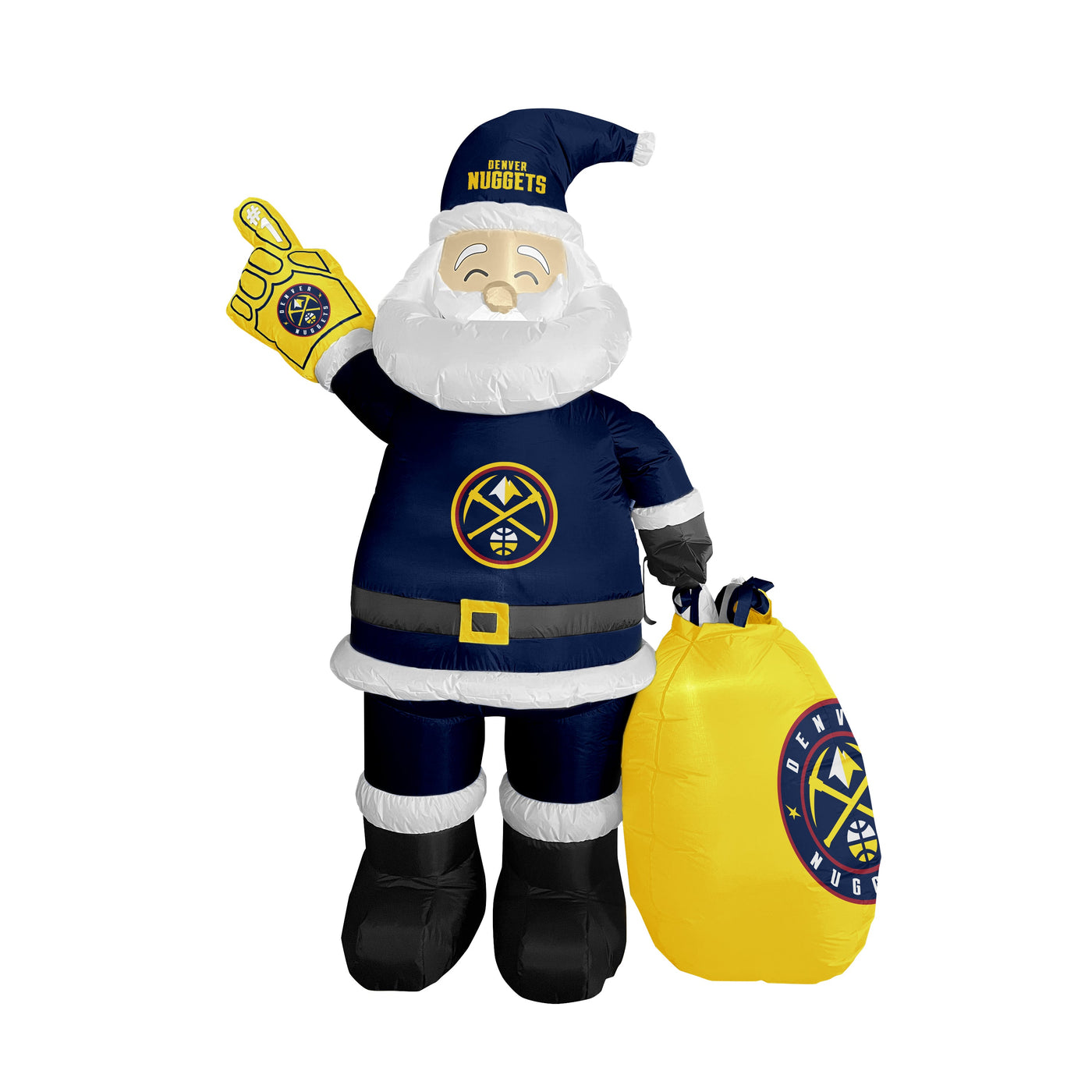 Denver Nuggets Santa Claus Yard Inflatable - Logo Brands