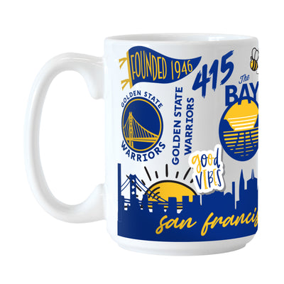 Golden State Warriors 15oz Native Sublimated Mug - Logo Brands