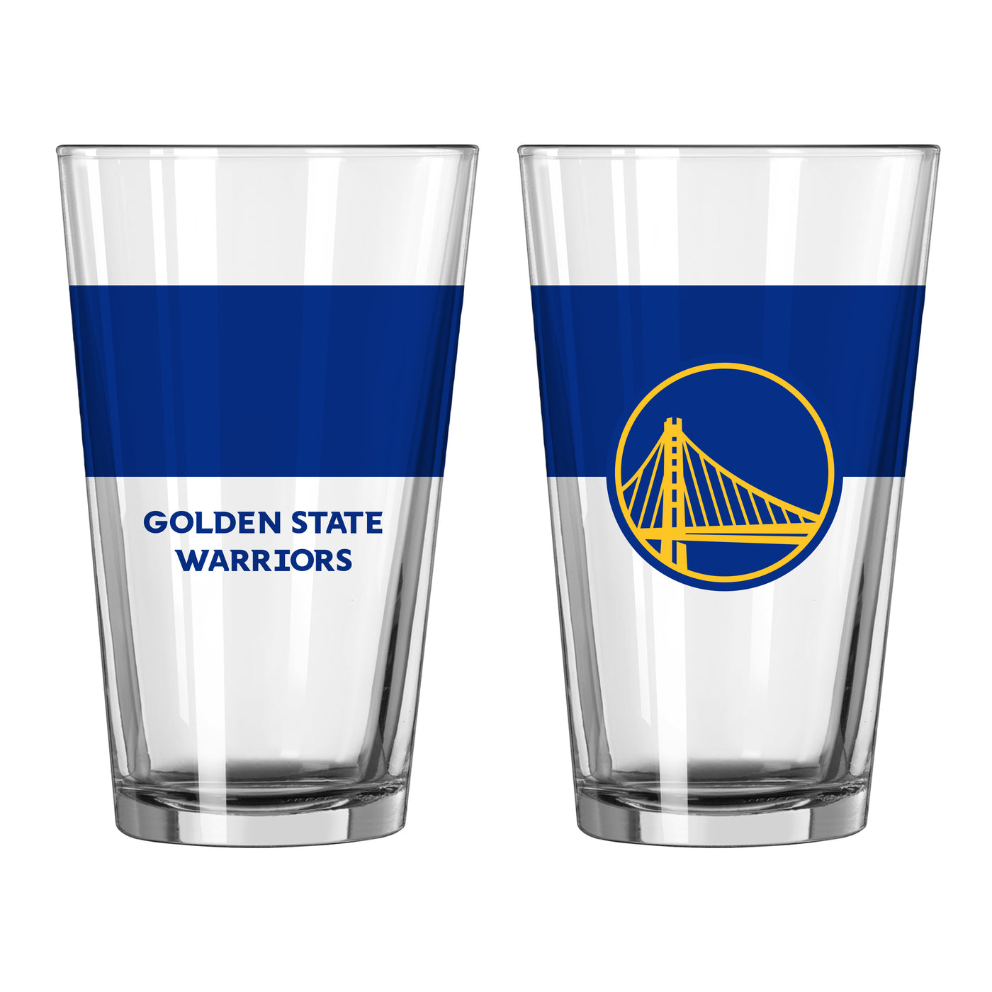 Golden State Warriors 16oz Colorblock Pint Glass