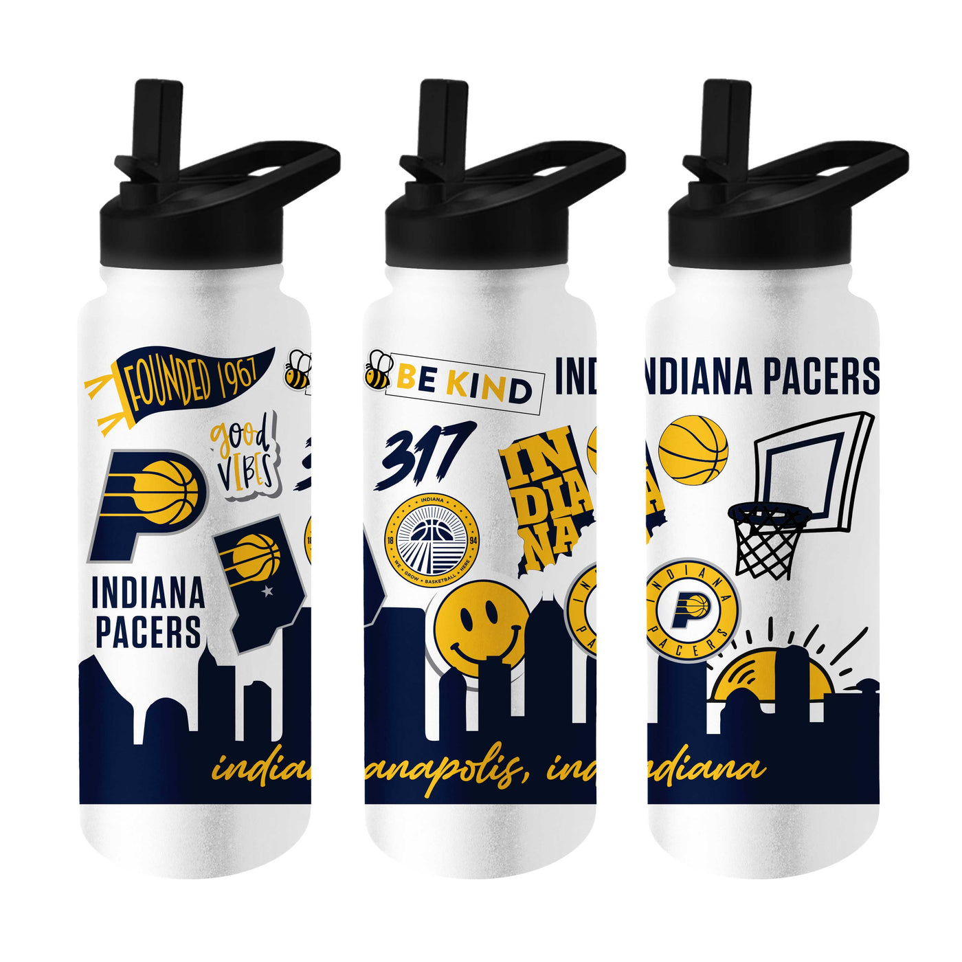 Indiana Pacers 34oz Native Quencher Bottle