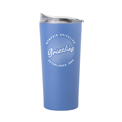 Memphis Grizzlies 20oz Retro Script Arctic Powder Coat Tumbler - Logo Brands