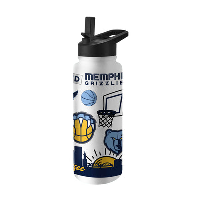 Memphis Grizzlies 34oz Native Quencher Bottle - Logo Brands