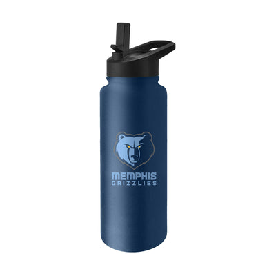 Memphis Grizzlies Quencher Logo Flip Top Water Bottle - Logo Brands