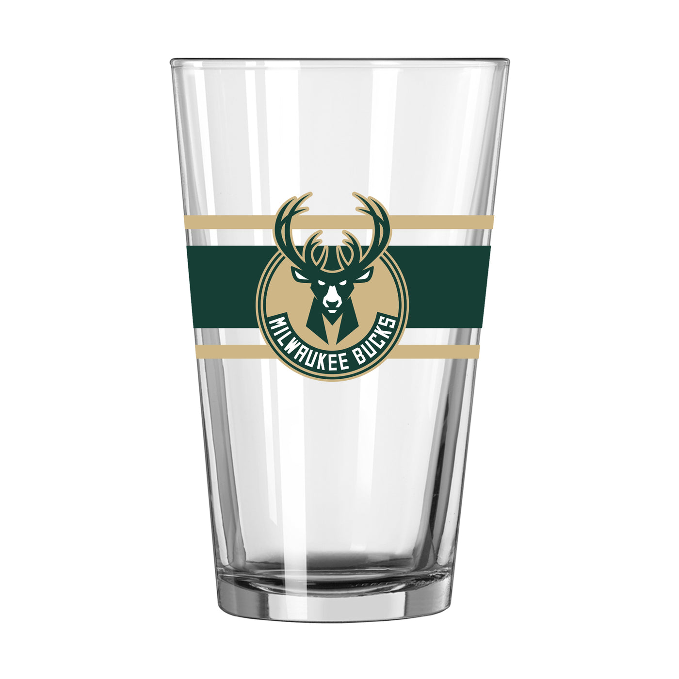 Milwaukee Bucks 16oz Stripe Pint Glass