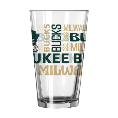 Milwaukee Bucks 16oz Spirit Pint Glass - Logo Brands