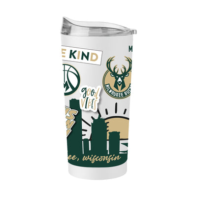 Milwaukee Bucks 20oz Native Powder Coat Tumbler - Logo Brands