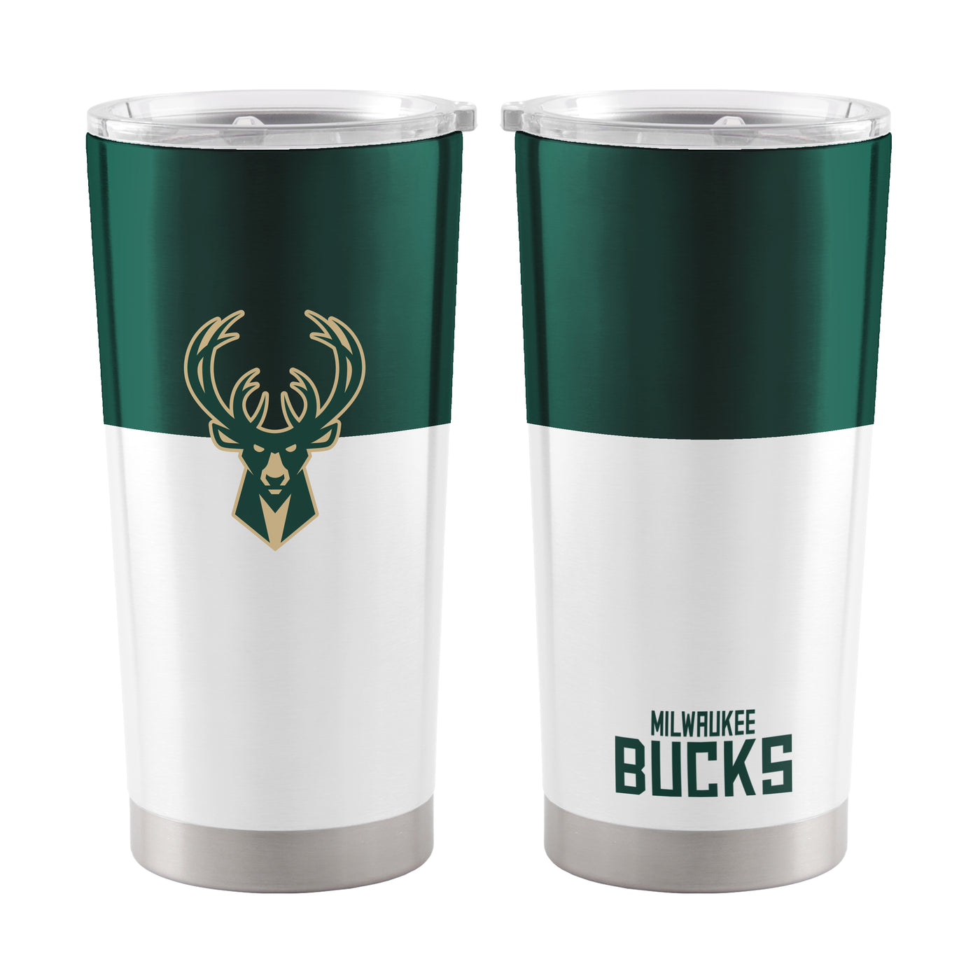 Milwaukee Bucks 20oz Colorblock Stainless Steel Tumbler - Logo Brands