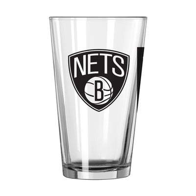 Brooklyn Nets 16oz Overtime Pint Glass - Logo Brands