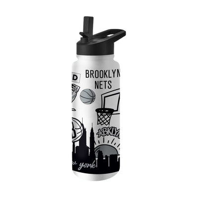 Brooklyn Nets 34oz Native Quencher Bottle - Logo Brands