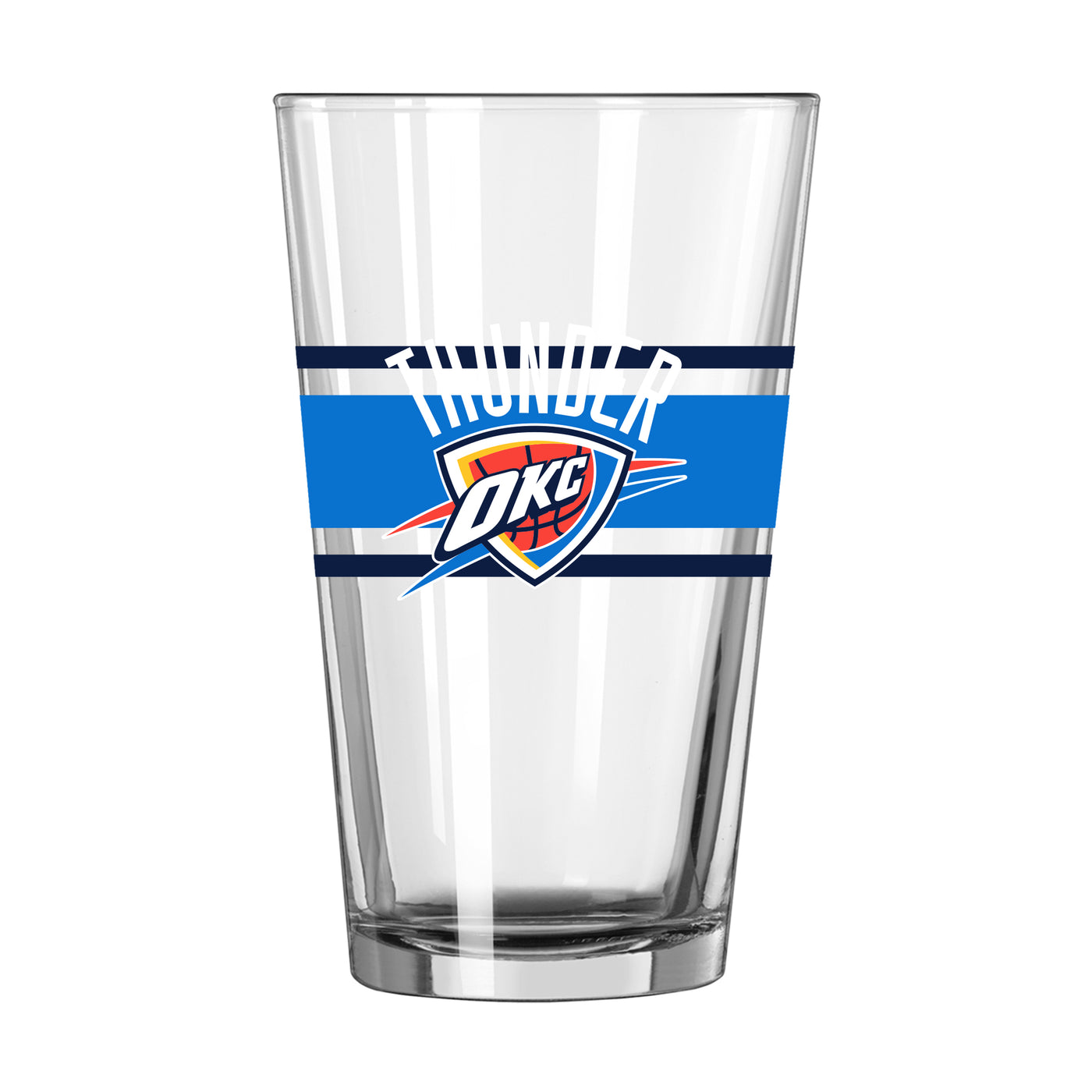 Oklahoma City Thunder 16oz Stripe Pint Glass