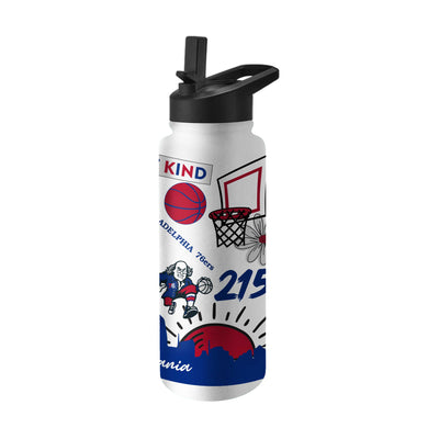 Philadelphia 76ers 34oz Native Quencher Bottle - Logo Brands